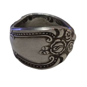 Hand Forged Flatware Spoon Ring SZ 8 L12